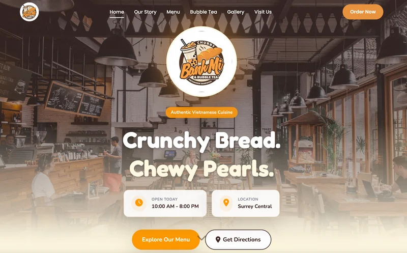 Chubby Bánh Mì - Restaurant website by CloverSpace