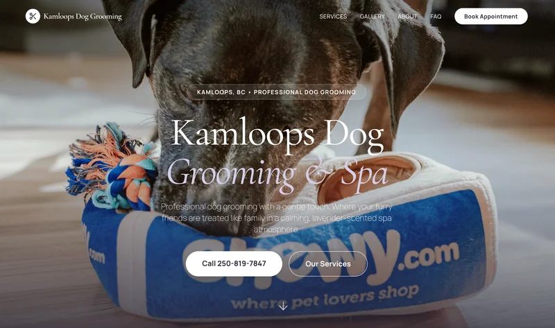Pawsome Grooming - Pet Services website by CloverSpace
